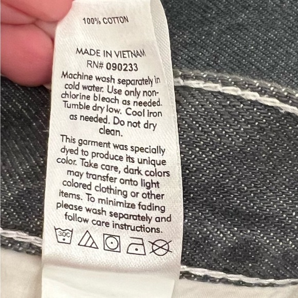 PACSUN High Rise Straight Black White Two Toned Denim Jeans Women Size 28 - Picture 9 of 12